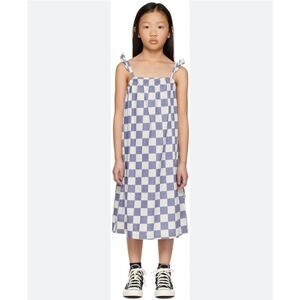 WYNKEN girls  Blue & White check Cuore Sun Dress size 12. NWT